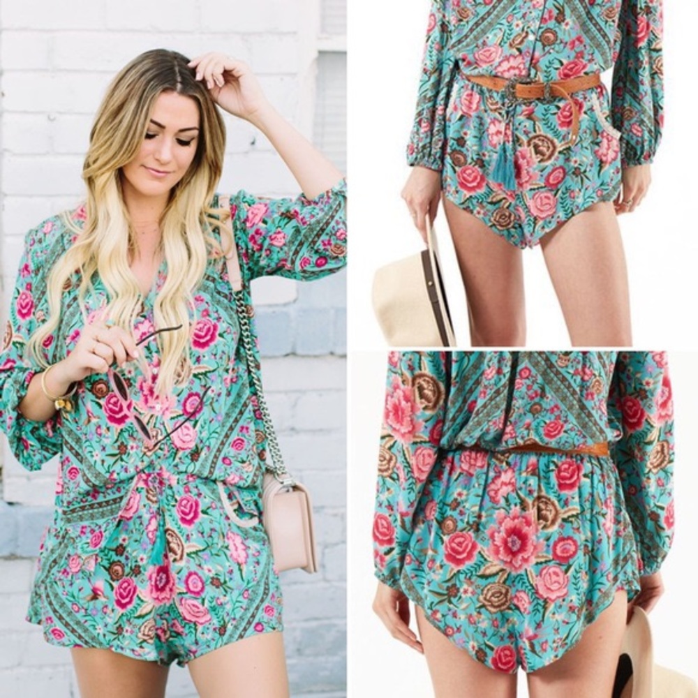 SOLD ♥️ Spell ♥️ Teal Babushka Shorts - Picture 1 of 9